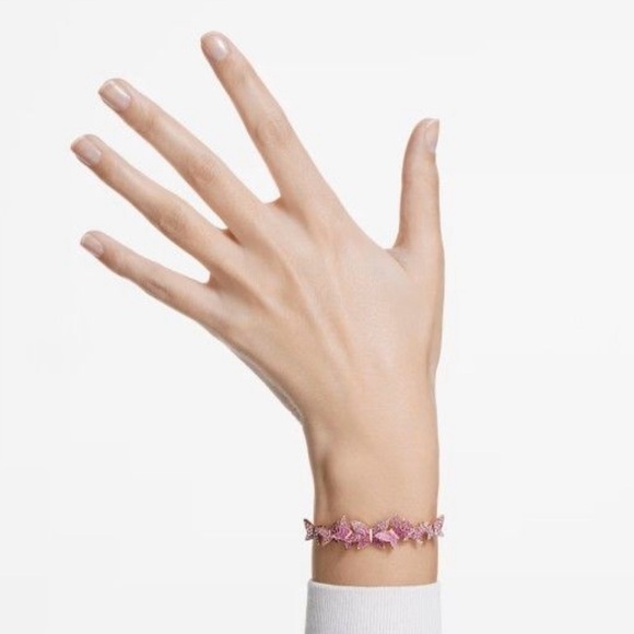 Swarovski Lilia Bracelet Butterfly, Pink, Rose Gold-Tone Plated - Picture 1 of 5